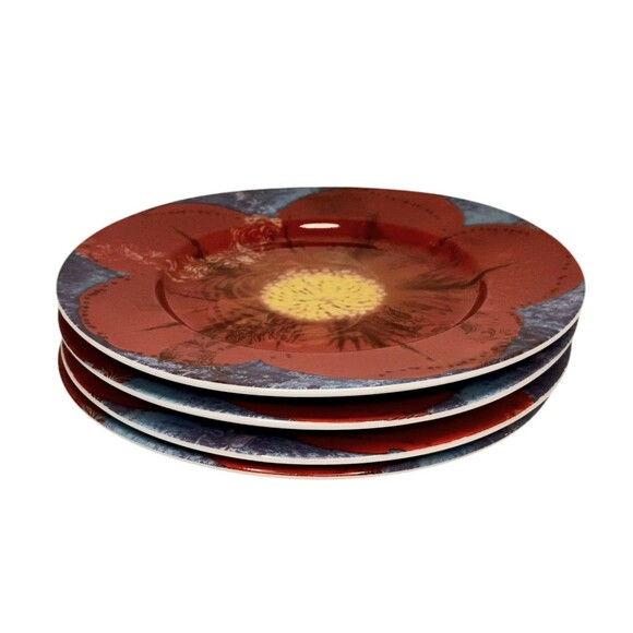 Waechtersbach Petal Power Salad Plates Petal Power Petunia Design Set of Four - Picture 5 of 13